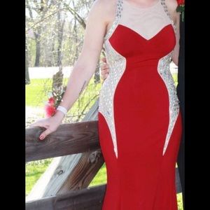 Gorgeous red prom dress